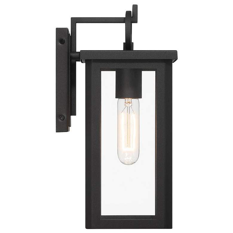Outdoor Landscape Lighting LED 12V Low Voltage Boadie 1 Light Outdoor Sconce 5.5"x13" Stainless Steel and Glass Matte Black Finish 120V E26 LED Bulb Socket for Patio, Garden, Exterior Walls