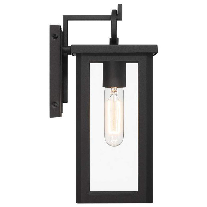 Outdoor Landscape Lighting LED 12V Low Voltage Boadie 1 Light Outdoor Sconce 5.5"x13" Stainless Steel and Glass Matte Black Finish 120V E26 LED Bulb Socket for Patio, Garden, Exterior Walls