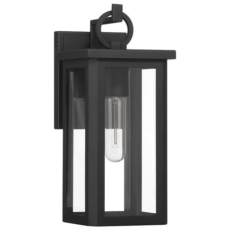 Outdoor Landscape Lighting LED 12V Low Voltage Boadie 1 Light Outdoor Sconce 5.5"x13" Stainless Steel and Glass Matte Black Finish 120V E26 LED Bulb Socket for Patio, Garden, Exterior Walls