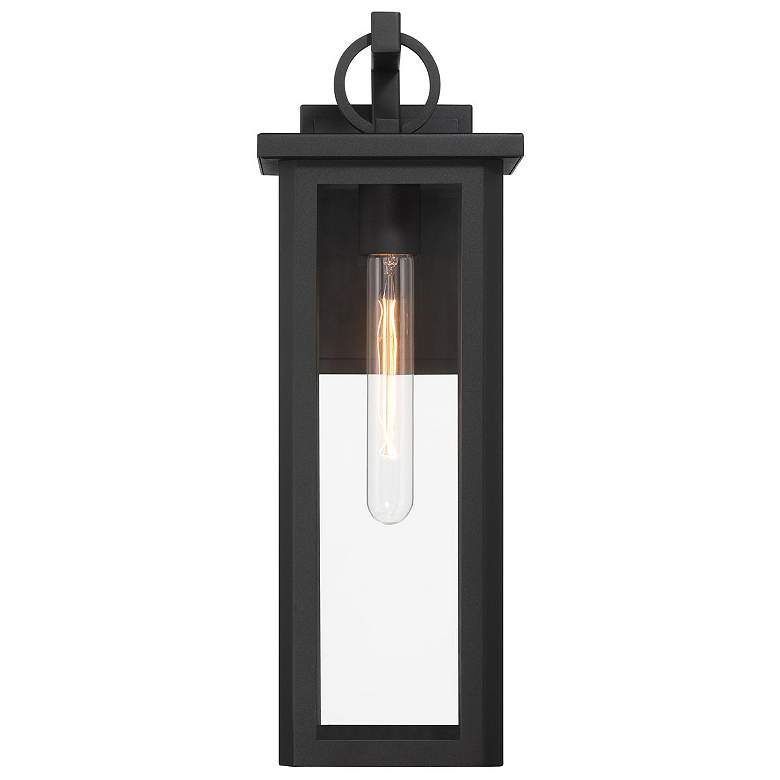Outdoor Landscape Lighting LED 12V Low Voltage Boadie 1 Light Outdoor Sconce 6.5"x18.5" Stainless Steel and Glass Matte Black Finish 120V E26 LED Bulb Socket for Patio, Garden, Exterior Walls