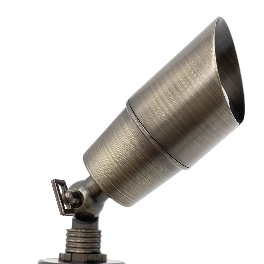 Outdoor Landscape Lighting LED 12V Low Voltage SPBP04 Rein Brown Brass Spot Light Low Voltage Outdoor Lighting