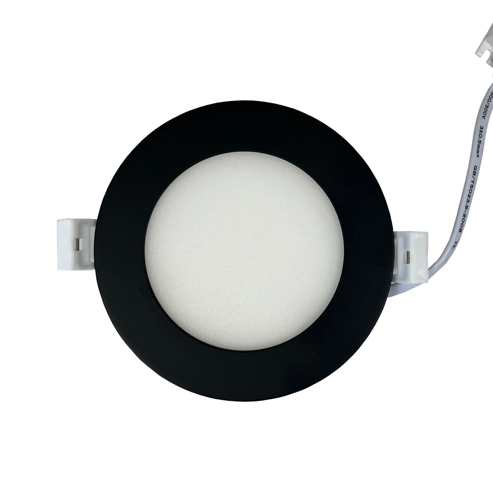 Outdoor Landscape Lighting LED 12V Low Voltage CB04 Cast Aluminum Slim Panel Light | 10W 3CCT Dimmable Integrated LED 12V AC/DC Low Voltage Down Light Black