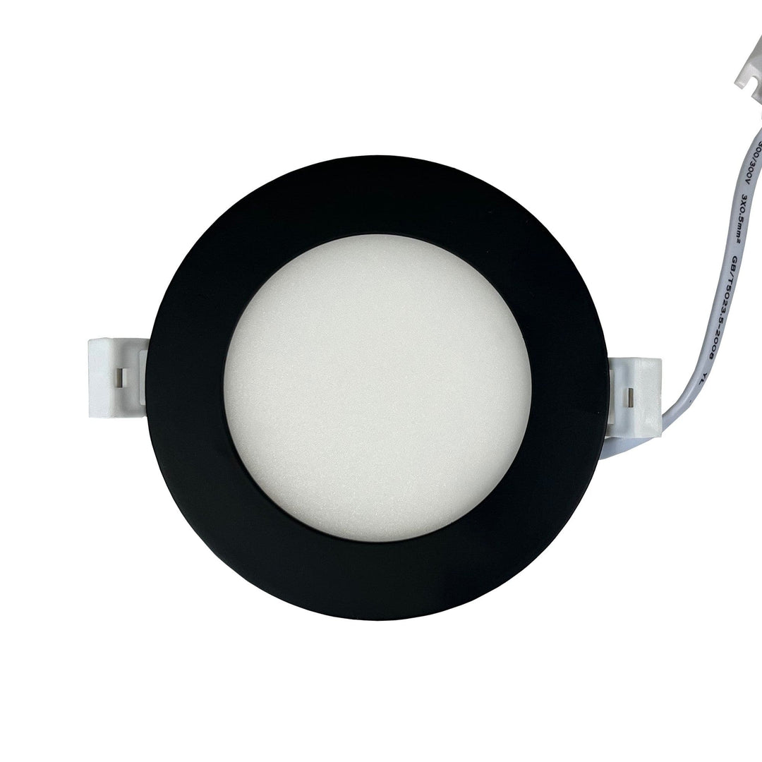 Outdoor Landscape Lighting LED 12V Low Voltage CB04 Cast Aluminum Slim Panel Light | 10W 3CCT Dimmable Integrated LED 12V AC/DC Low Voltage Down Light Black