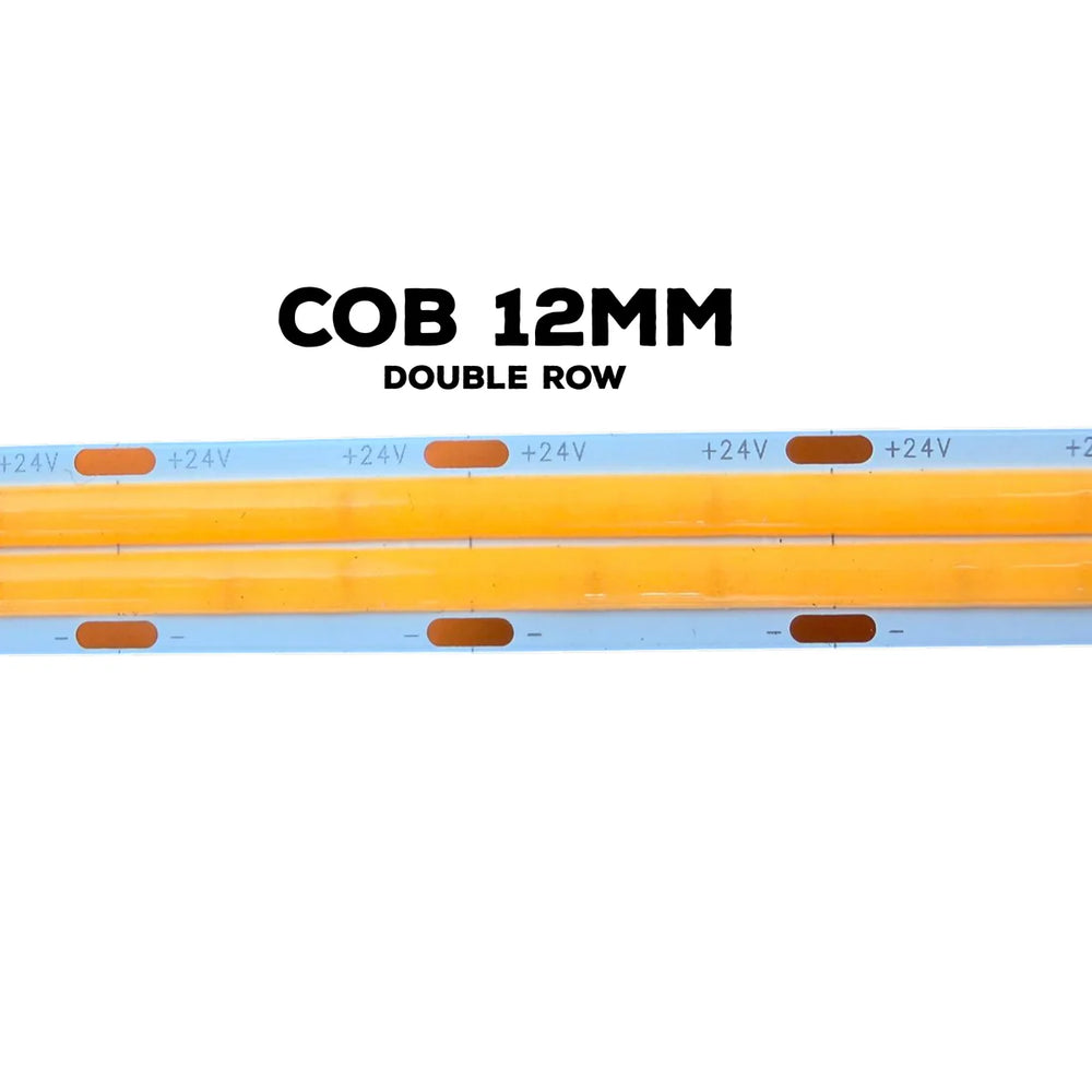 Outdoor Landscape Lighting LED 12V Low Voltage SLD11 16.4ft All New COB Dotless Double-row Single Color Linear 12mm 7.32W/ft LED Bright Strip Lights Low Voltage FCOB DC24V Tape Light