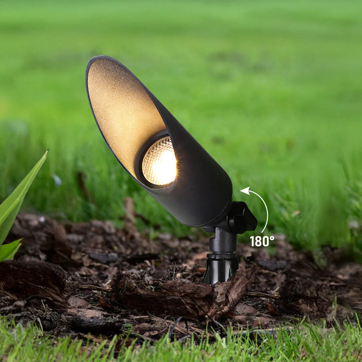 Outdoor Landscape Lighting LED 12V Low Voltage SPAL02 Acuto Spotlight Low Voltage Aluminum 7W 3000K Warm White MR16 LED Spotlight Outdoor Landscape Lighting