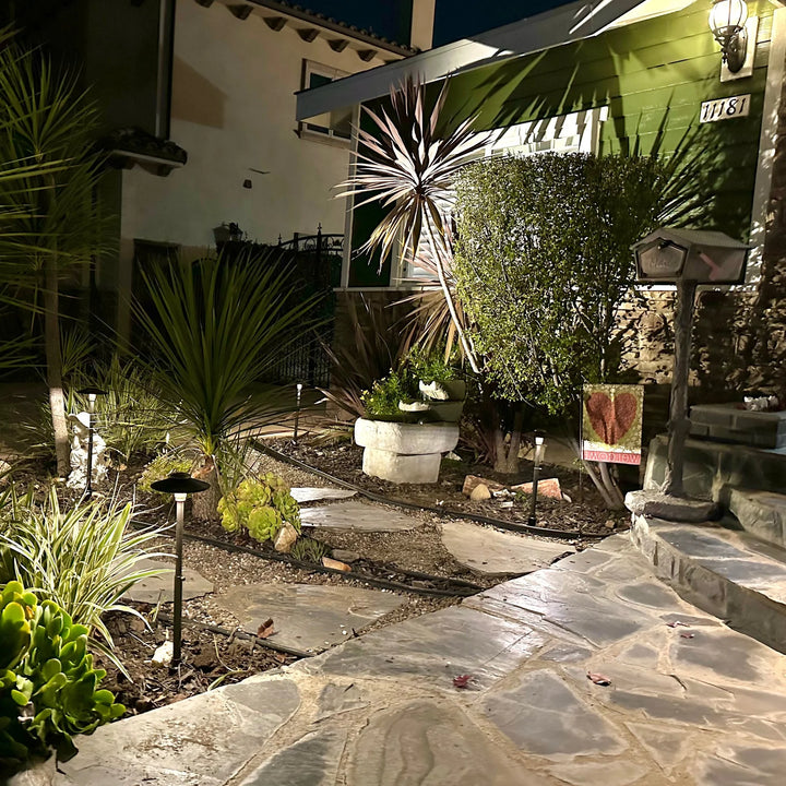 Outdoor Landscape Lighting LED 12V Low Voltage BPLP11 Stelvio SH BAB Brass Path Light Low Voltage Outdoor Lighting