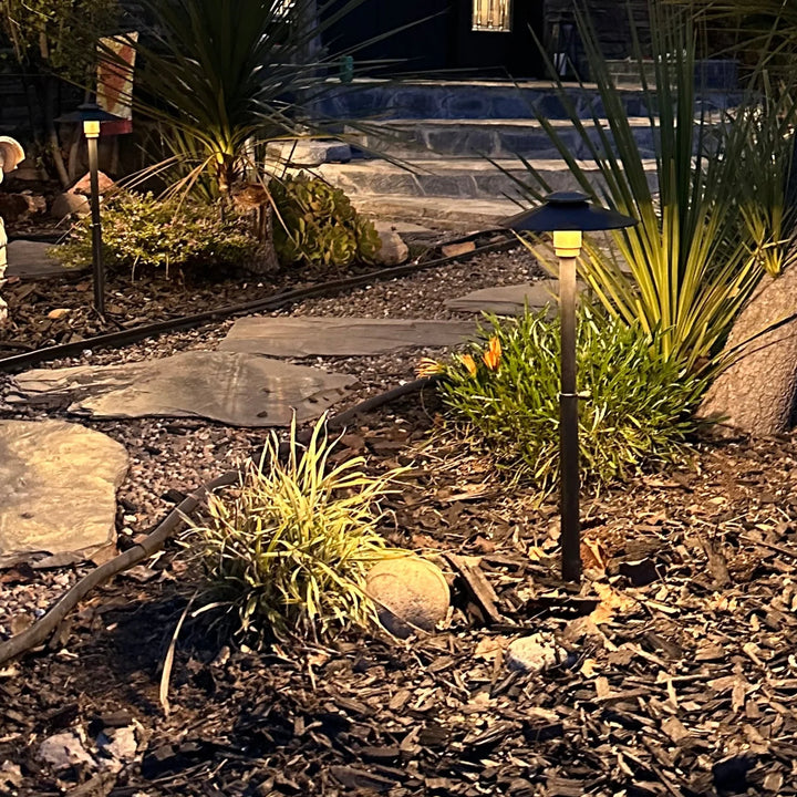 Outdoor Landscape Lighting LED 12V Low Voltage BPLP11 Stelvio SH BAB Brass Path Light Low Voltage Outdoor Lighting