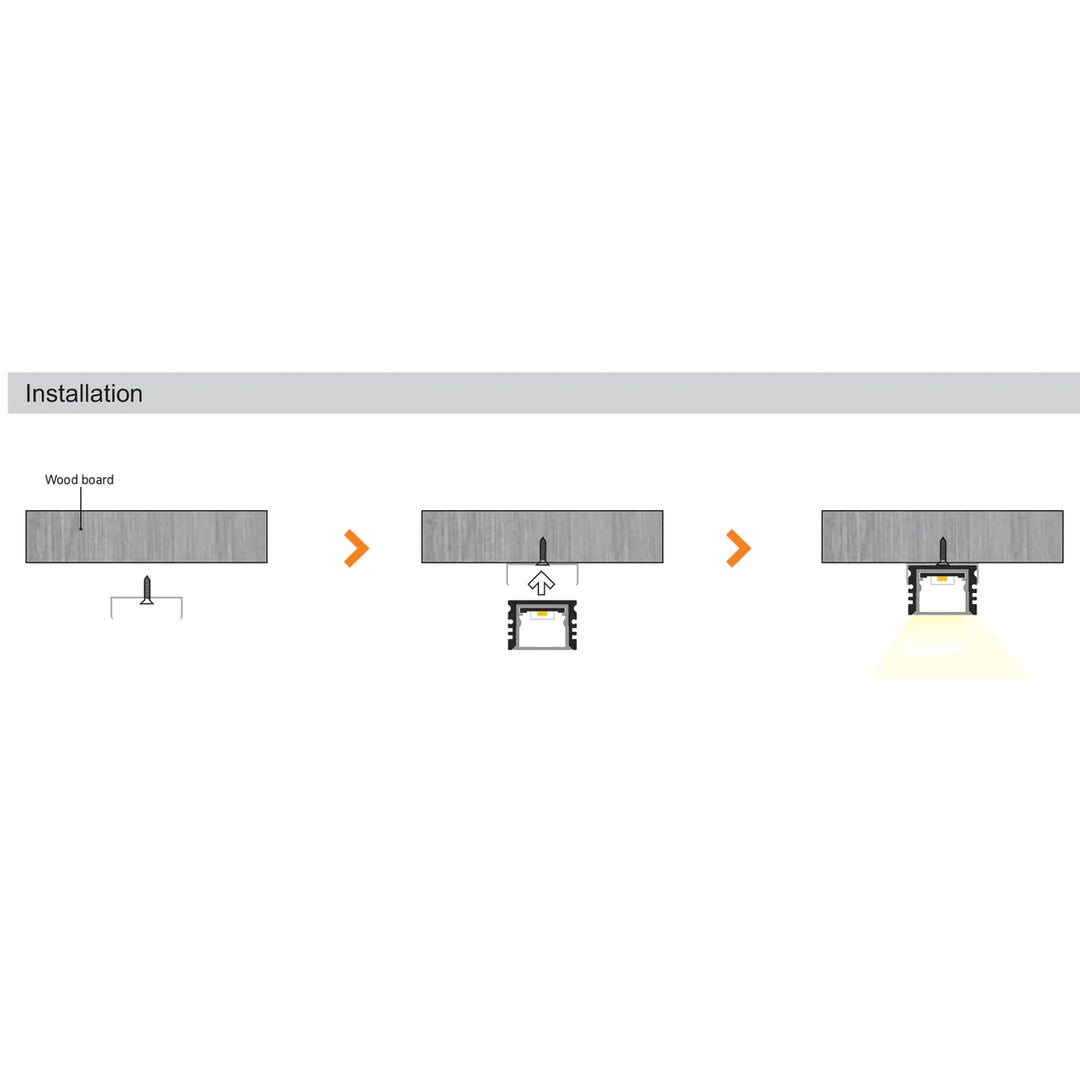 Outdoor Landscape Lighting LED 12V Low Voltage BN265 Square Surface-Mount 8 ft Aluminum Channel 0.71" x 0.51" 10 Pack LED Strip Light Cover End Caps Waterproof IP65