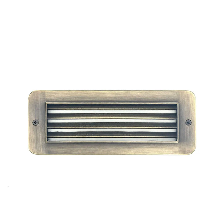 Outdoor Landscape Lighting LED 12V Low Voltage STBP02 Mortirolo Brass Deck Light Integrated LED 4W 2700K Low Voltage Landscape Lighting Antique Brass