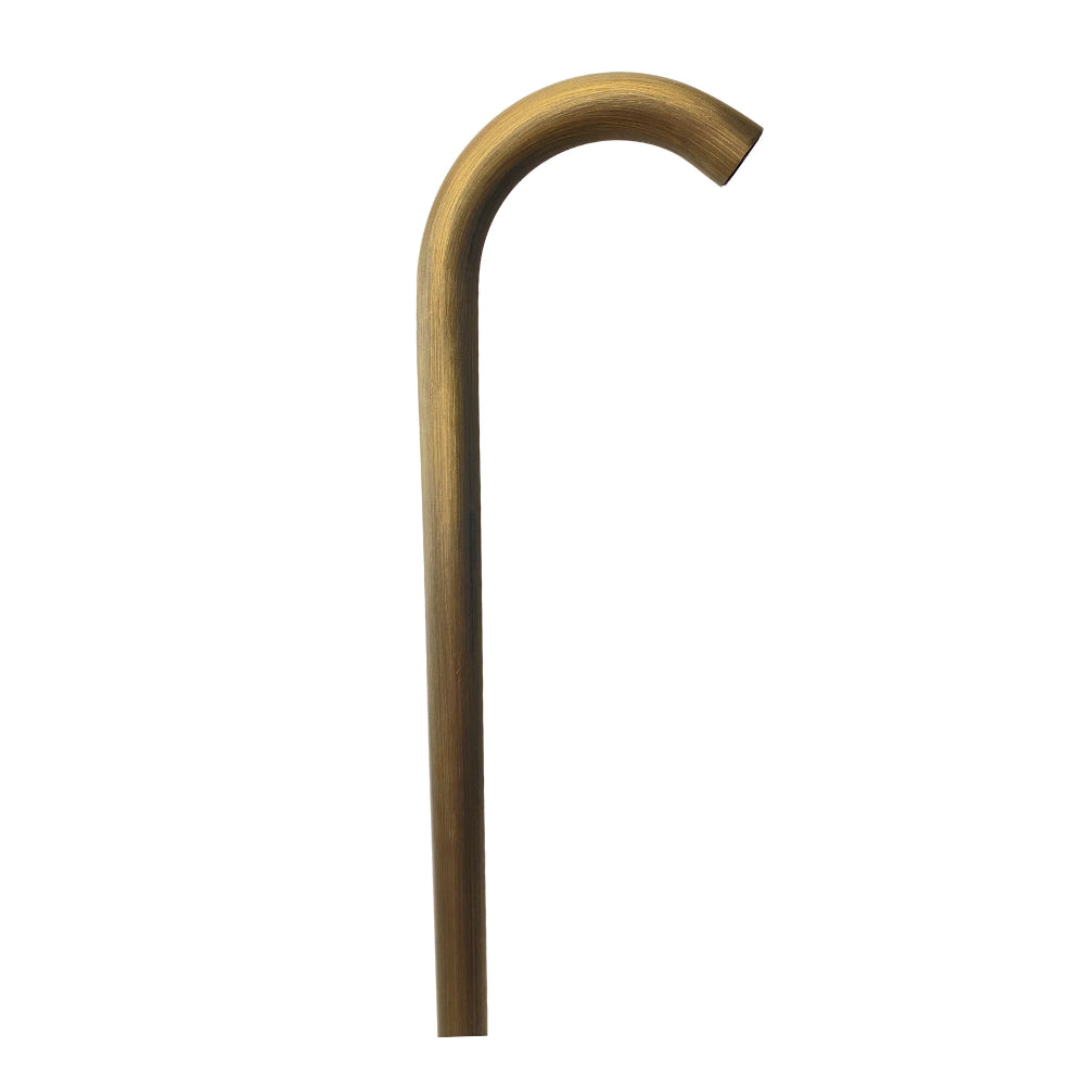 Outdoor Landscape Lighting LED 12V Low Voltage PLB21 4x/8x/12x Package Cast Brass 3W 3000K Warm White Integrated LED Cane Style Curved 12V Low Voltage Pathway Light