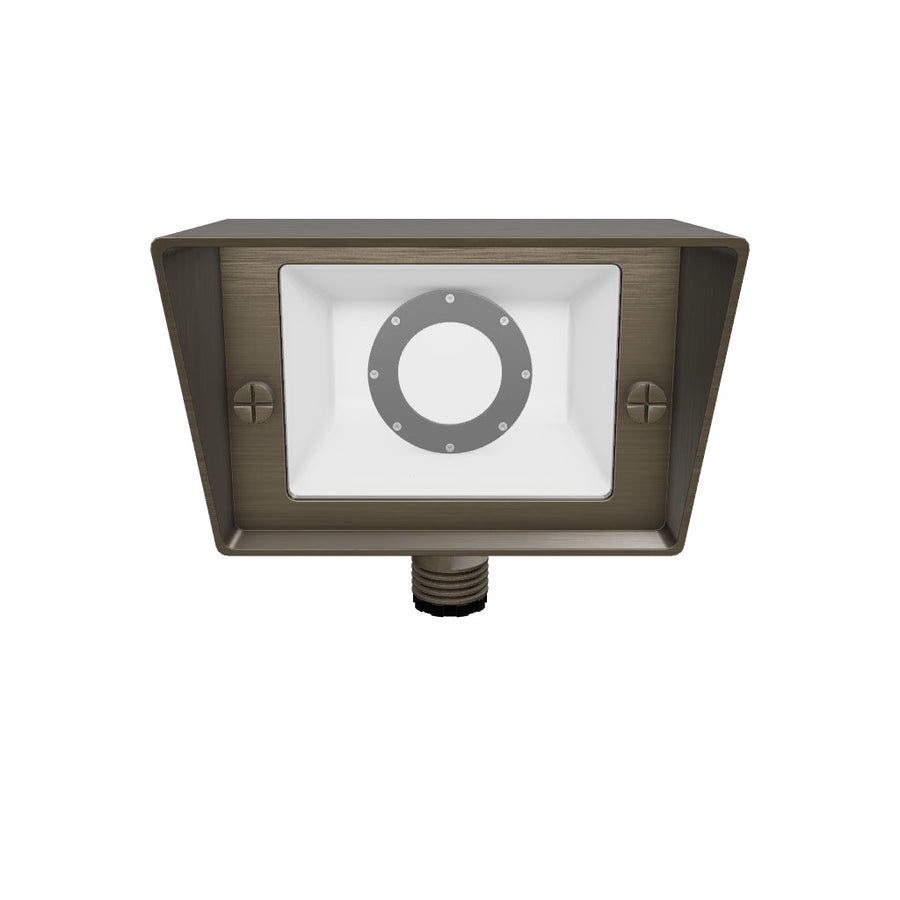 FPB05 4x/8x/12x Package Cast Brass Rectangular LED 12V Low Voltage Directional Floodlight Adjustable Landscape Lighting with MR16 5W 3000K Bulb