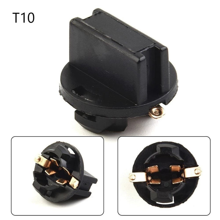 Outdoor Landscape Lighting LED 12V Low Voltage 20-Pack T10/W5W Twist Lock Bulb Sockets - Heat-Resistant Wedge Base Replacement Holders