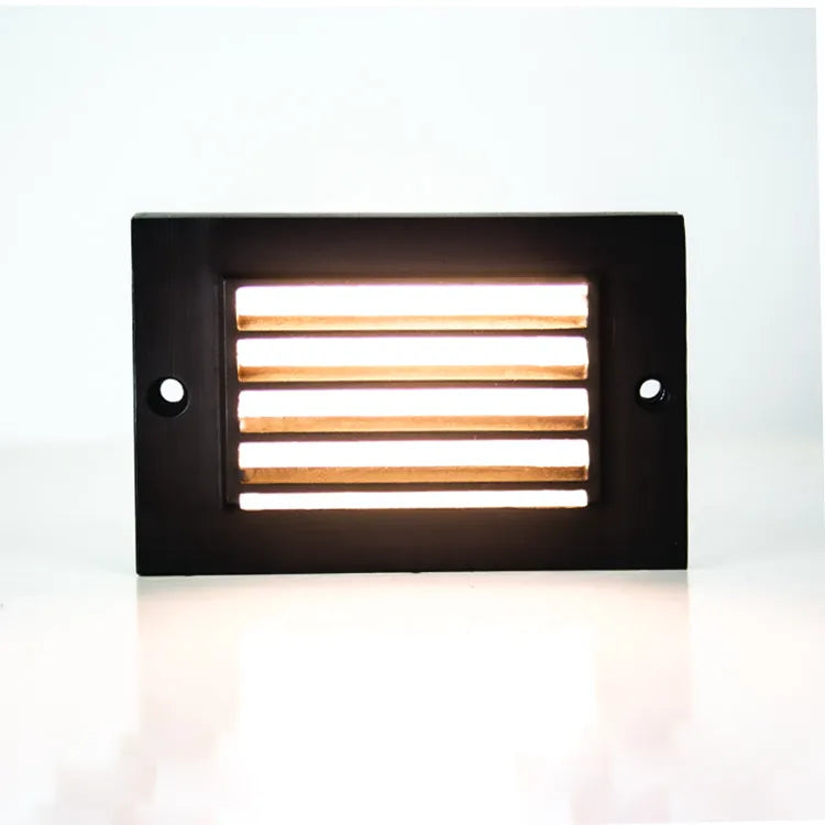 Outdoor Landscape Lighting LED 12V Low Voltage STB07 Cast Brass 4.5" Step Light | 2W 3000K Warm White Integrated LED 12V Low Voltage Landscape Light