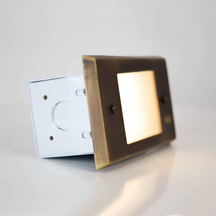 Outdoor Landscape Lighting LED 12V Low Voltage STB11 Cast Brass 5.5" Step Light | 1.5W 3000K Warm White Integrated LED 12V Low Voltage Landscape Light