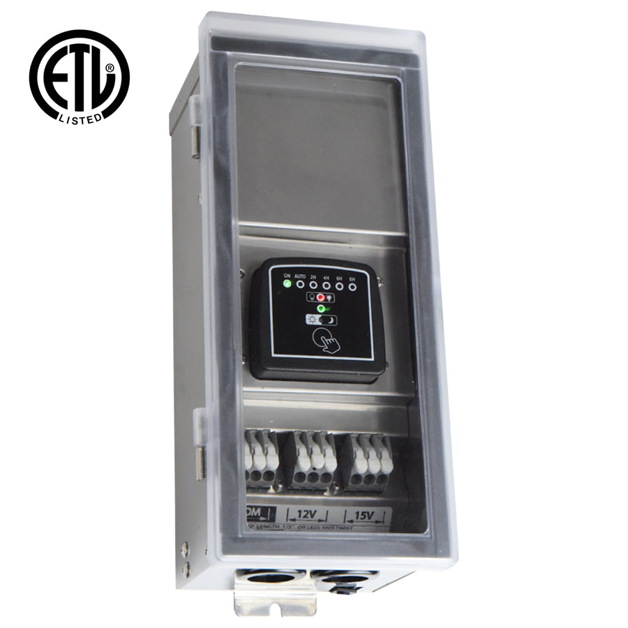 Outdoor Landscape Lighting LED 12V Low Voltage STS300 AC 300W Stainless Steel Transformer | Low Voltage Power Supply