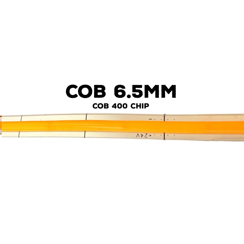 Outdoor Landscape Lighting LED 12V Low Voltage SLD05 16.4ft All New COB Dotless Ultra Slim Bright Single Color Linear 6.5mm 1.83W/ft LED Bright Strip Lights Low Voltage FCOB DC24V Tape Light