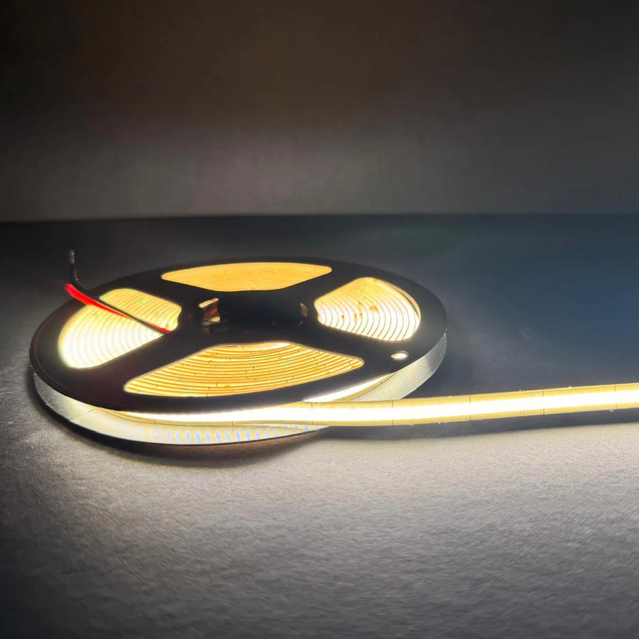 Outdoor Landscape Lighting LED 12V Low Voltage SLD05 16.4ft All New COB Dotless Ultra Slim Bright Single Color Linear 6.5mm 1.83W/ft LED Bright Strip Lights Low Voltage FCOB DC24V Tape Light