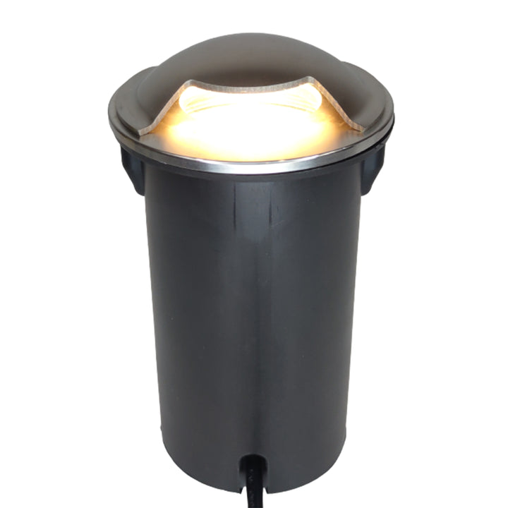 Outdoor Landscape Lighting LED 12V Low Voltage UNS04 Stainless Steel Bi Directional Two Slit In-Ground 12V Low Voltage LED In Ground Landscape Lighting Lamp Ready MR16 Socket