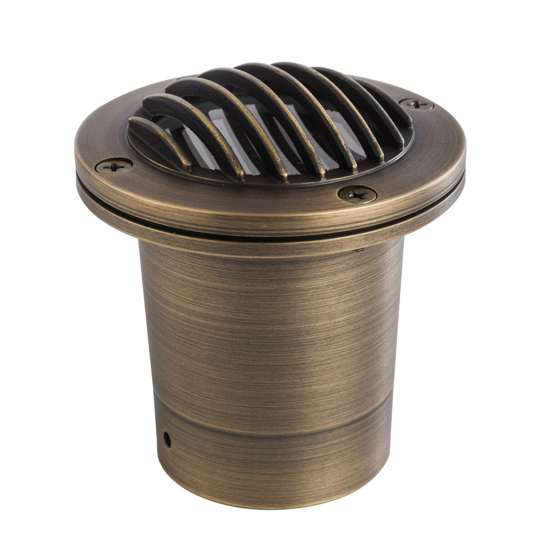 Outdoor Landscape Lighting LED 12V Low Voltage UNBP1 Tulay Brass In-Ground Well Light Grill Face Low Voltage Landscape Lighting