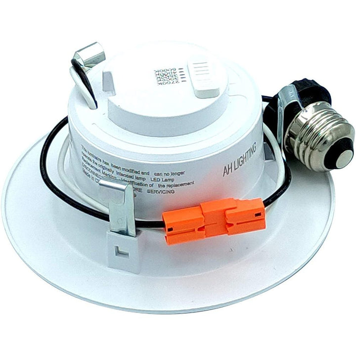 Outdoor Landscape Lighting LED 12V Low Voltage AH Lighting 4" LED Selectable 5CCT 9W Recessed Baffled Retrofit Kit Reflector