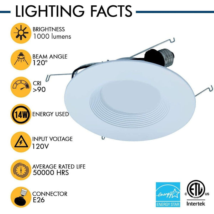 Outdoor Landscape Lighting LED 12V Low Voltage AH Lighting A7 6" 30 Pack - LED Selectable 5CCT 14W Recessed Baffled Retrofit Kit Reflector Package