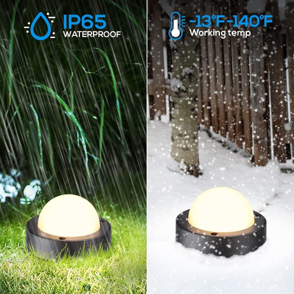 Outdoor Landscape Lighting LED 12V Low Voltage ALD10 6-Pack 2700K Warm White Integrated LED 4.5W Outdoor Deck Lights Package, 12V Low Voltage Landscape Pathway Lights