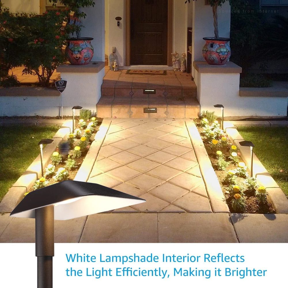 Outdoor Landscape Lighting LED 12V Low Voltage ALP02 6-Pack 5W Low Voltage 12V LED 5CCT 1800K/2700K/3000K/4000K/5000K Cast Aluminum Landscape Pathway Lights Package