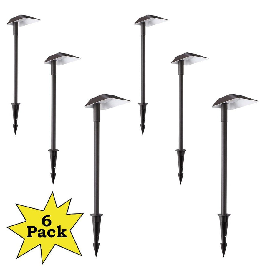Outdoor Landscape Lighting LED 12V Low Voltage ALP02 6-Pack 5W Low Voltage 12V LED 5CCT 1800K/2700K/3000K/4000K/5000K Cast Aluminum Landscape Pathway Lights Package