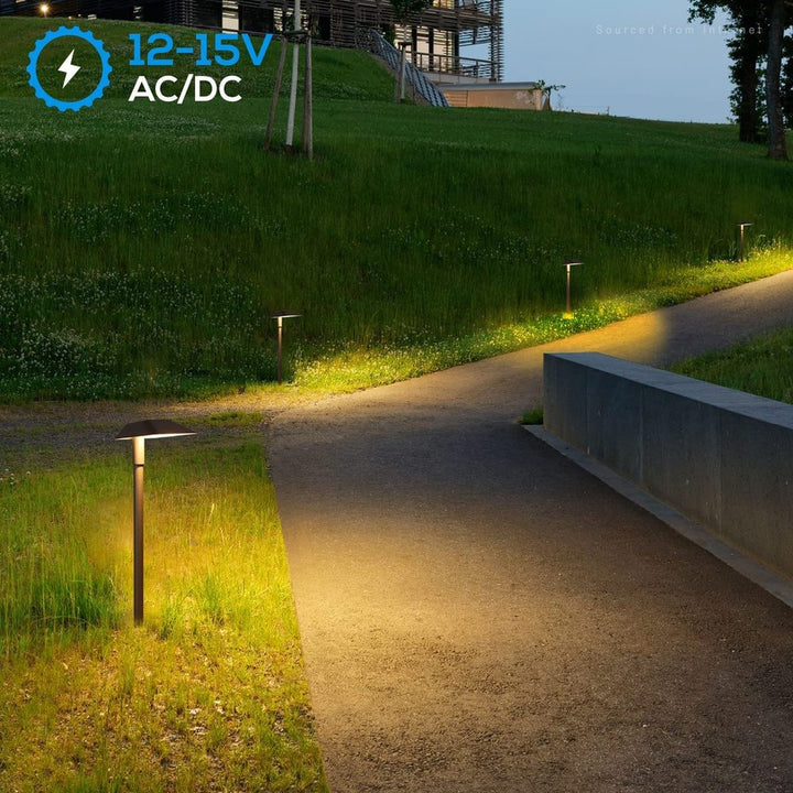 Outdoor Landscape Lighting LED 12V Low Voltage ALP02 6-Pack 5W Low Voltage 12V LED 5CCT 1800K/2700K/3000K/4000K/5000K Cast Aluminum Landscape Pathway Lights Package