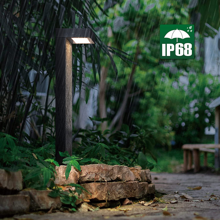 Outdoor Landscape Lighting LED 12V Low Voltage ALP19 4-Pack 3W 3000K Warm White Integrated LED Landscape Pathway Light Package, 12V Low Voltage Modern Path Lights