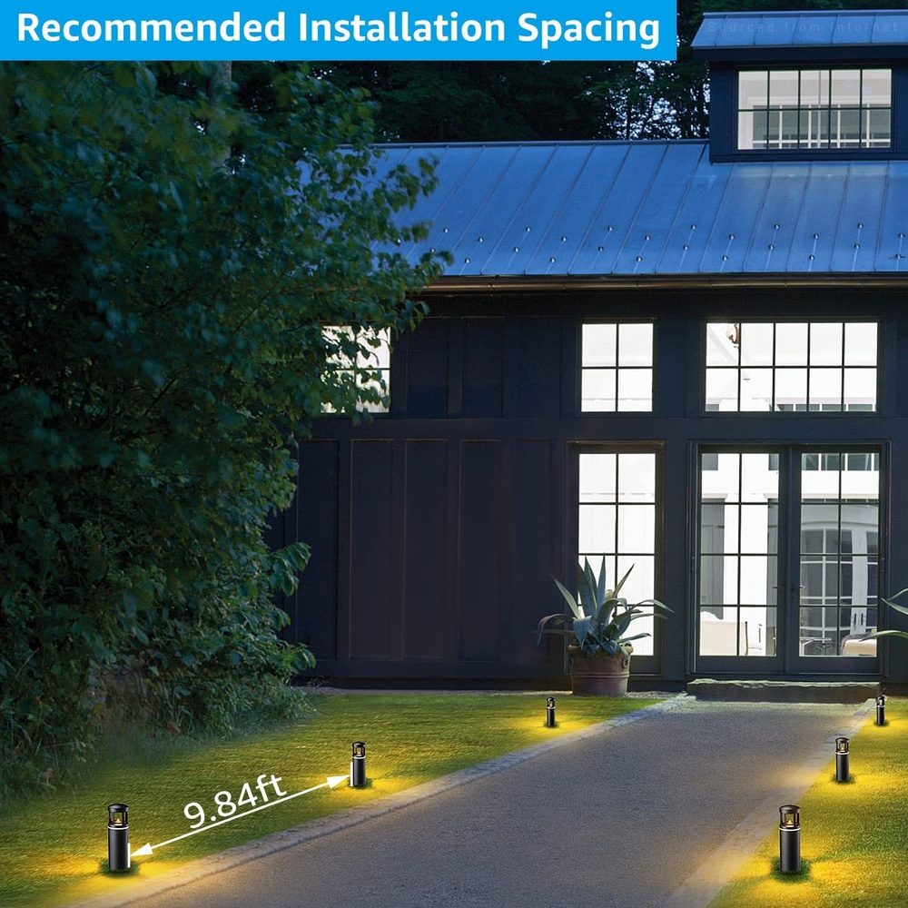 Outdoor Landscape Lighting LED 12V Low Voltage ALP59 8-Pack 3000K Warm White Integrated LED Low Voltage Pathway Lights Package, Outdoor Landscape Lighting, Aluminum Housing, 5W 12V AC/DC Path Lights for Driveway, Garden, Lawn, IP65 Waterproof, 3000K Warm White