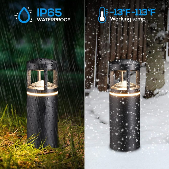 Outdoor Landscape Lighting LED 12V Low Voltage ALP59 8-Pack 3000K Warm White Integrated LED Low Voltage Pathway Lights Package, Outdoor Landscape Lighting, Aluminum Housing, 5W 12V AC/DC Path Lights for Driveway, Garden, Lawn, IP65 Waterproof, 3000K Warm White