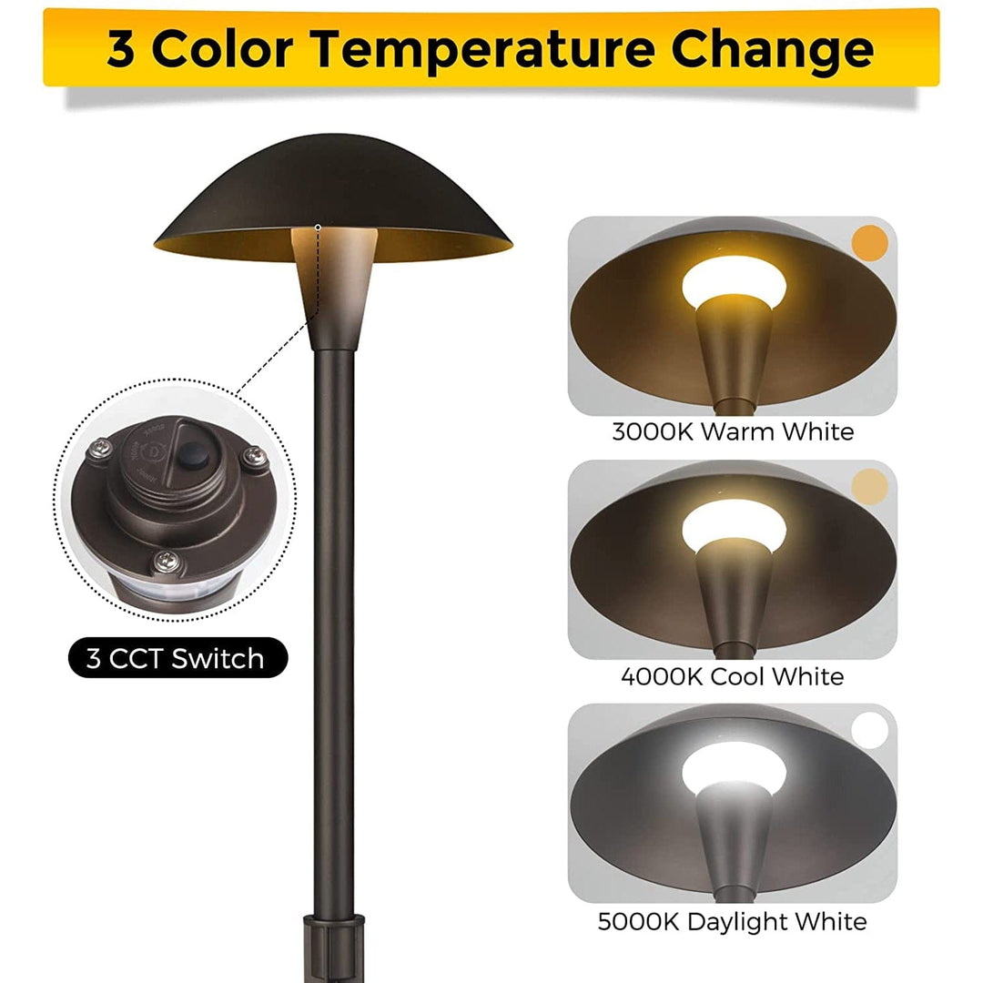 Outdoor Landscape Lighting LED 12V Low Voltage ALPCC06 6- and 12-Pack 5W 3CCT LED Landscape Pathway Light Package, 12V Low Voltage Modern Path Lights