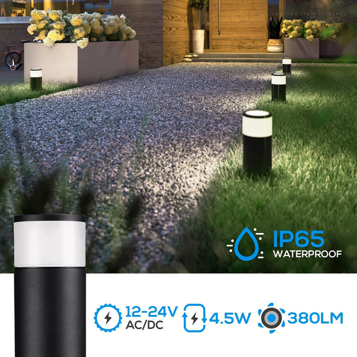 Outdoor Landscape Lighting LED 12V Low Voltage ALPCC08 8-Pack 4.5W 5CCT LED Landscape Pathway Light Package, 12V Low Voltage Modern Path Lights
