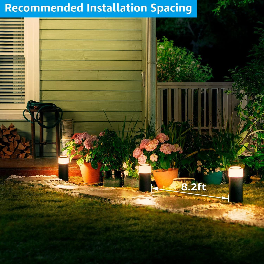 Outdoor Landscape Lighting LED 12V Low Voltage ALPCC08 8-Pack 4.5W 5CCT LED Landscape Pathway Light Package, 12V Low Voltage Modern Path Lights