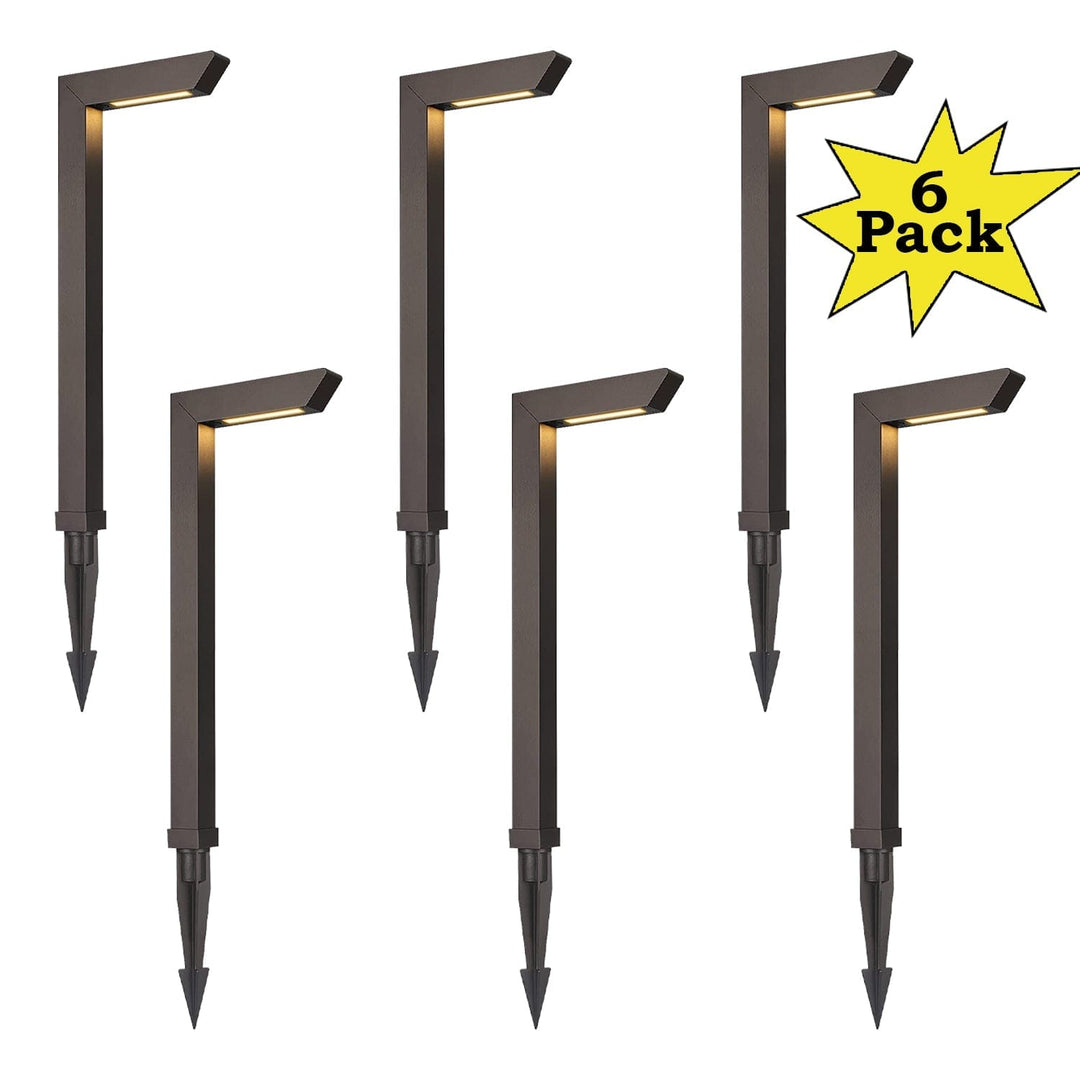 Outdoor Landscape Lighting LED 12V Low Voltage ALPCC07 6-Pack 5W 5CCT LED Landscape Pathway Light Package, 12V Low Voltage Modern Path Lights