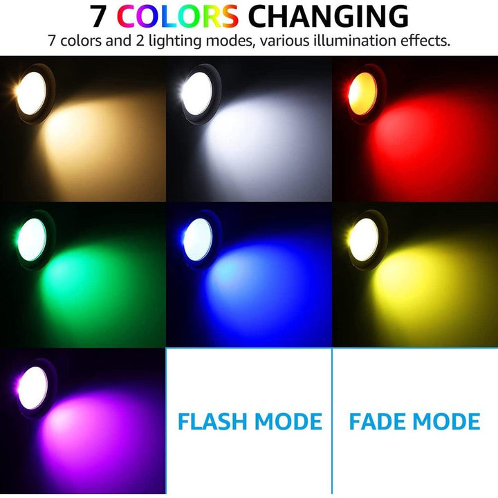 Outdoor Landscape Lighting LED 12V Low Voltage ALSR03 4-Pack RGB LED Landscape Spotlights Package, 12W Low Voltage 12V Directional Outdoor Landscape Lighting
