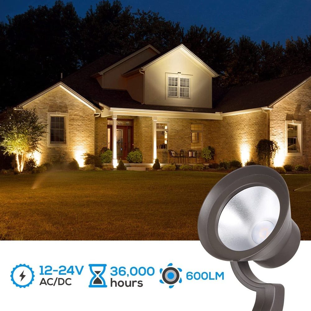 Outdoor Landscape Lighting LED 12V Low Voltage ALSR03 4-Pack RGB LED Landscape Spotlights Package, 12W Low Voltage 12V Directional Outdoor Landscape Lighting