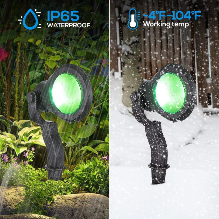 Outdoor Landscape Lighting LED 12V Low Voltage ALSR03 4-Pack RGB LED Landscape Spotlights Package, 12W Low Voltage 12V Directional Outdoor Landscape Lighting