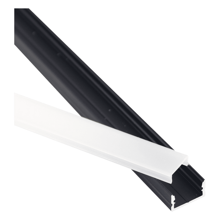 Outdoor Landscape Lighting LED 12V Low Voltage AP46M 8 ft Aluminum Channel Surface Mount 0.59″(W) x 0.31″(H) for LED Strip Lights | 10 Pack