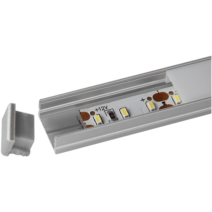 Outdoor Landscape Lighting LED 12V Low Voltage AP46M 8 ft Aluminum Channel Surface Mount 0.59″(W) x 0.31″(H) for LED Strip Lights | 10 Pack