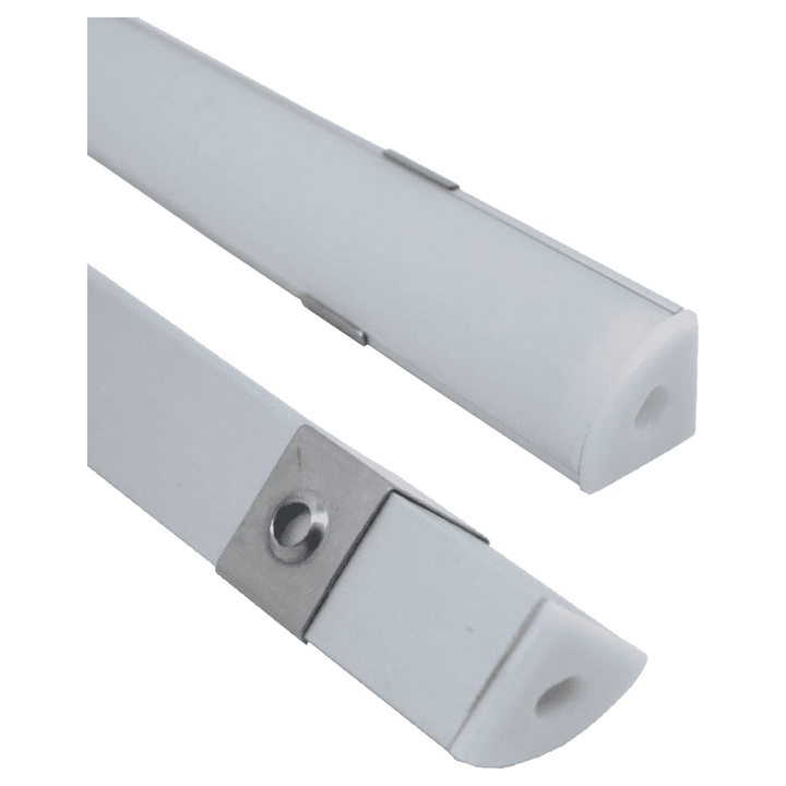 Outdoor Landscape Lighting LED 12V Low Voltage AP59 8 ft Aluminum Channel Corner Mount .63″ (W) x .73″ (H) for LED Strip Lights | 10 Pack