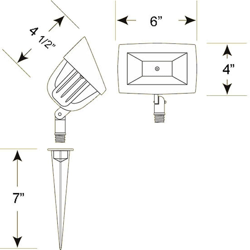 Outdoor Landscape Lighting LED 12V Low Voltage KL100 Low Voltage LED Directional Floodlight Adjustable Outdoor Lighting