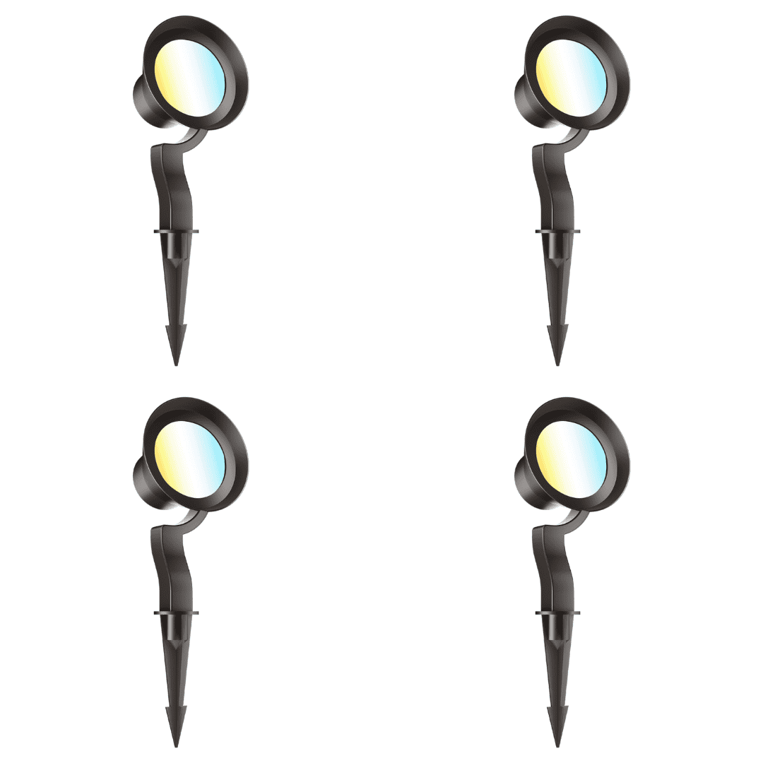 Outdoor Landscape Lighting LED 12V Low Voltage CCDA95 7W LED 4x/8x/12x Package 3CCT 12V Low Voltage Wide Beam Directional Outdoor Landscape Lighting Aluminum Spotlight 4 Pack