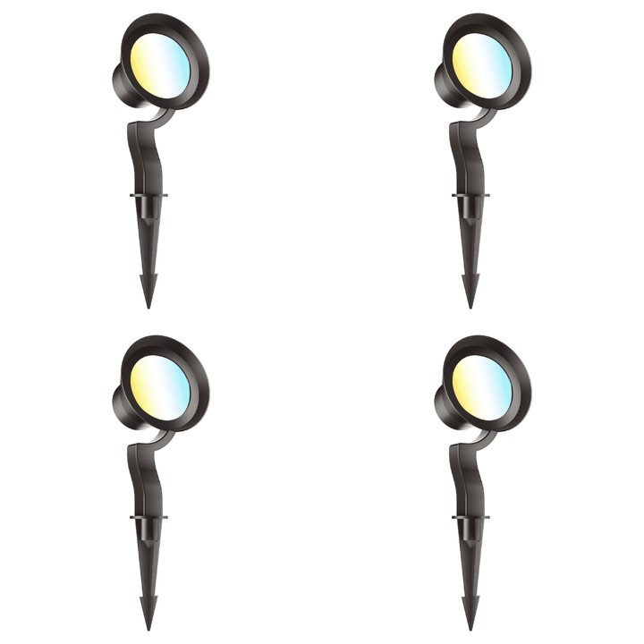 Outdoor Landscape Lighting LED 12V Low Voltage CCDA95 7W LED 4x/8x/12x Package 3CCT 12V Low Voltage Wide Beam Directional Outdoor Landscape Lighting Aluminum Spotlight 4 Pack