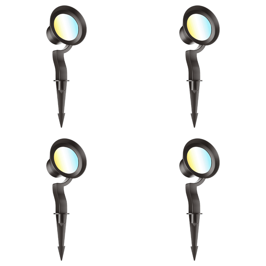 Outdoor Landscape Lighting LED 12V Low Voltage CCDA95 7W LED 4x/8x/12x Package 3CCT 12V Low Voltage Wide Beam Directional Outdoor Landscape Lighting Aluminum Spotlight 4 Pack