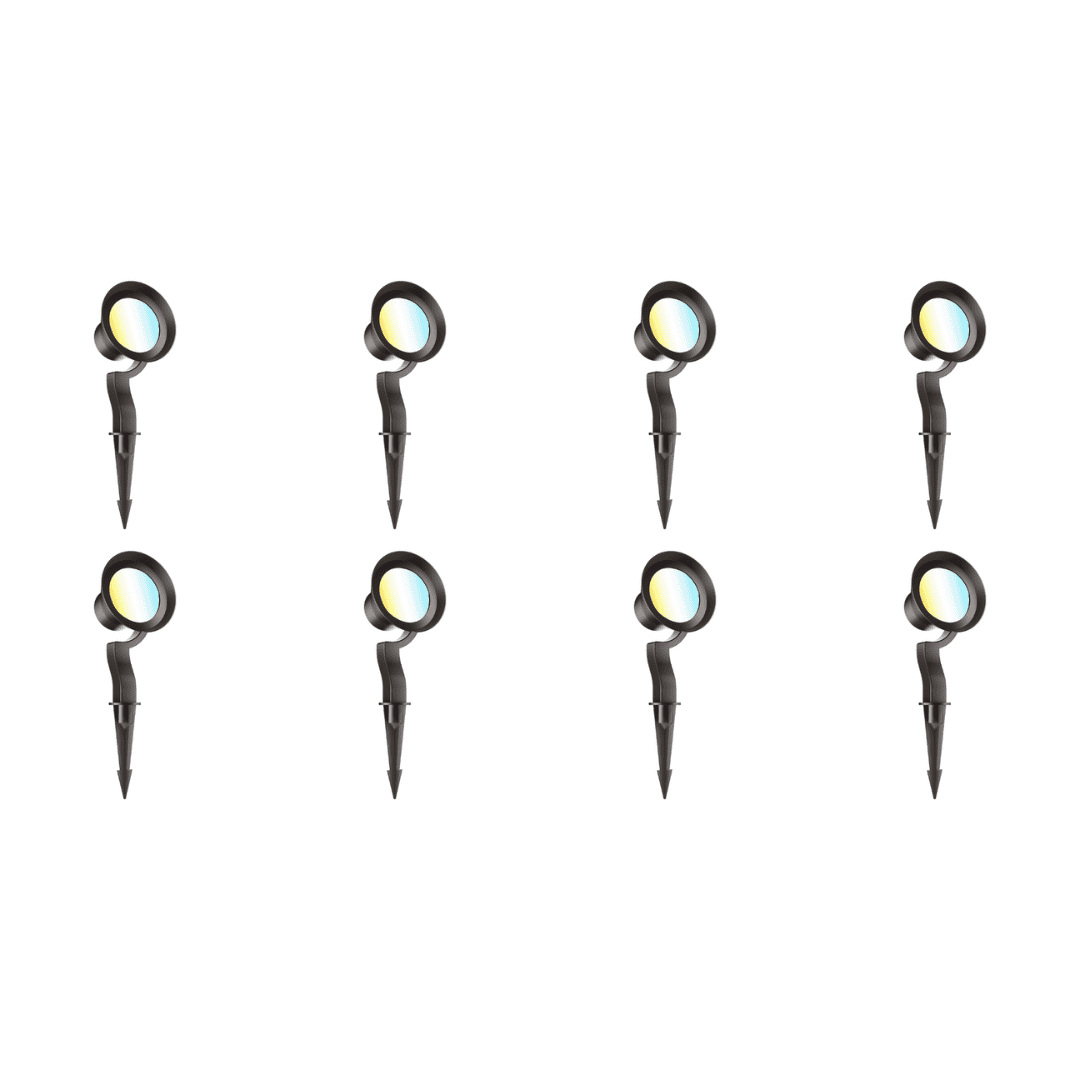 Outdoor Landscape Lighting LED 12V Low Voltage CCDA95 7W LED 4x/8x/12x Package 3CCT 12V Low Voltage Wide Beam Directional Outdoor Landscape Lighting Aluminum Spotlight 8 Pack