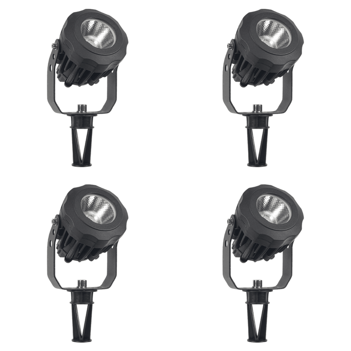 Outdoor Landscape Lighting LED 12V Low Voltage CD12 4x/8x/12x Package 12W 3000K Warm White LED Outdoor Aluminum Spotlight Directional Narrow Beam Angle Lighting 4 Pack