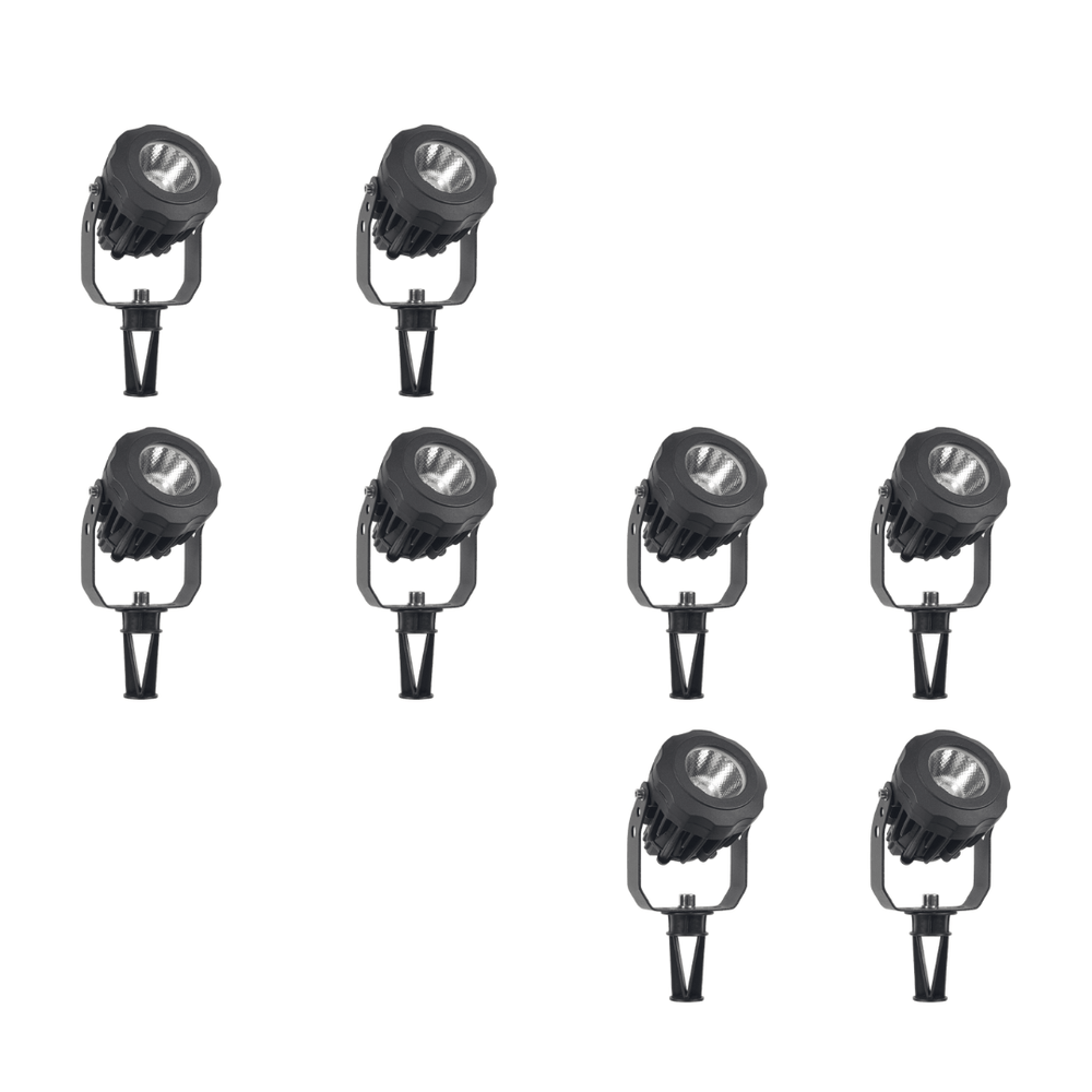 Outdoor Landscape Lighting LED 12V Low Voltage CD12 4x/8x/12x Package 12W 3000K Warm White LED Outdoor Aluminum Spotlight Directional Narrow Beam Angle Lighting 8 Pack