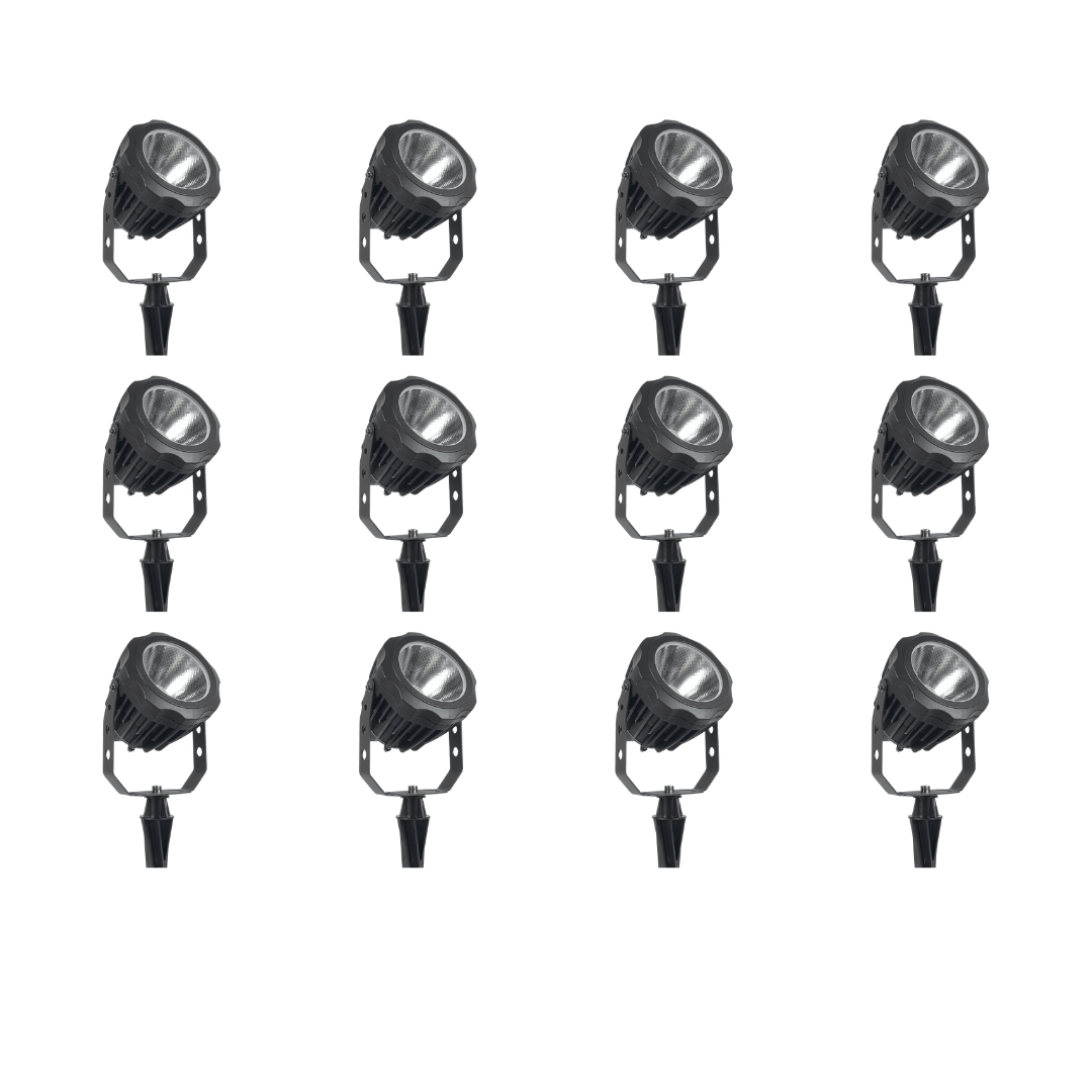 Outdoor Landscape Lighting LED 12V Low Voltage CD30 4x/8x/12x Package 30W 12V Low Voltage LED Outdoor Aluminum Spotlight Directional Narrow Beam Angle 12 Pack